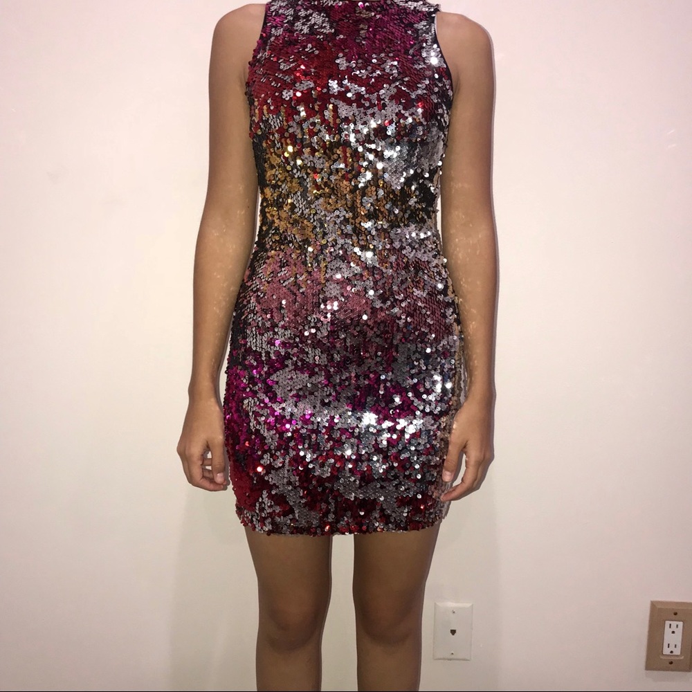 Forever 21 Multi Color Sequin New Years Dress